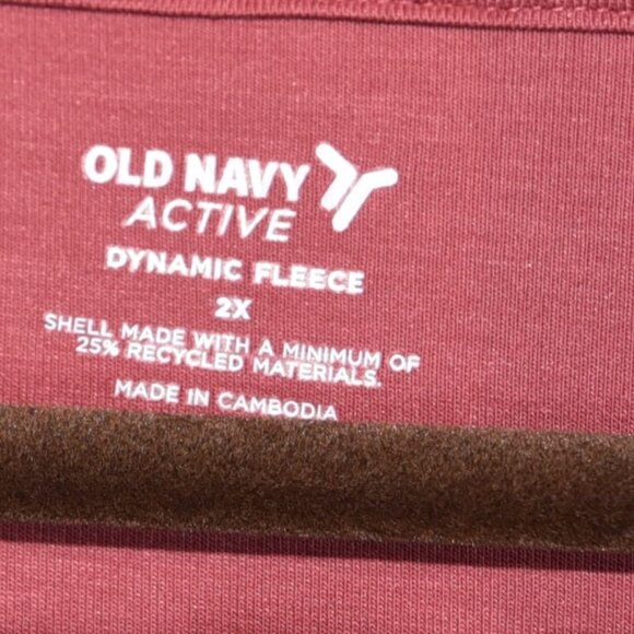 Old Navy Active Dynamic Fleece Pullover Size 2X Cotton Blend Half Zip Athleisure - Picture 6 of 7